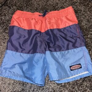 Vineyard Vines Swim Trunks‎ Color Block Swim Shorts Beach Summer Size youth S